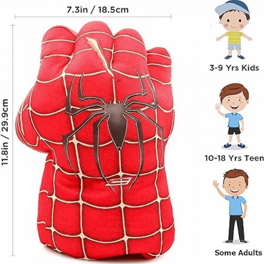 Spider-Man Gloves For Kids or adults Smash Superhero - Picture 3 of 5